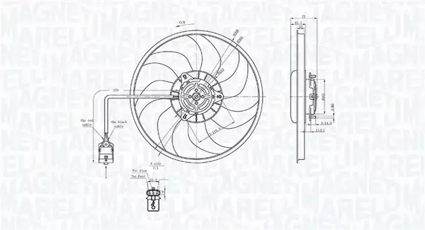 MAGNETI MARELLI WENTYLATOR CHŁODNICY 069422712010 