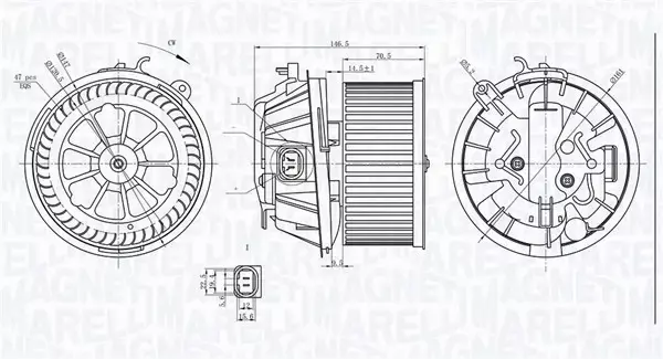 MAGNETI MARELLI SILNIK DMUCHAWY 069412240010 