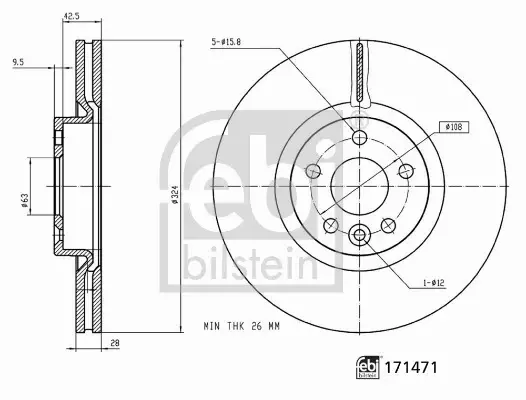 FEBI BILSTEIN TARCZE HAMULCOWE 171471 