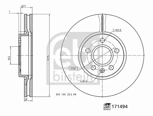 FEBI BILSTEIN TARCZE HAMULCOWE 171494 