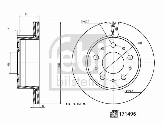 FEBI BILSTEIN TARCZE HAMULCOWE 171496 