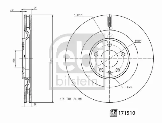 FEBI BILSTEIN TARCZE HAMULCOWE 171510 