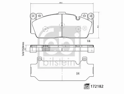 FEBI BILSTEIN KLOCKI HAMULCOWE 172182 