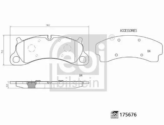 FEBI BILSTEIN KLOCKI HAMULCOWE 175676 