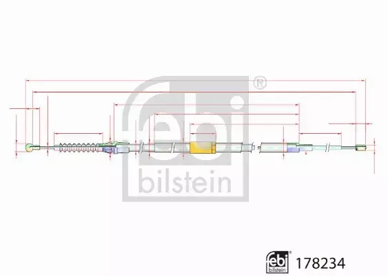 FEBI BILSTEIN LINKA HAMULCA RĘCZNEGO 178234 