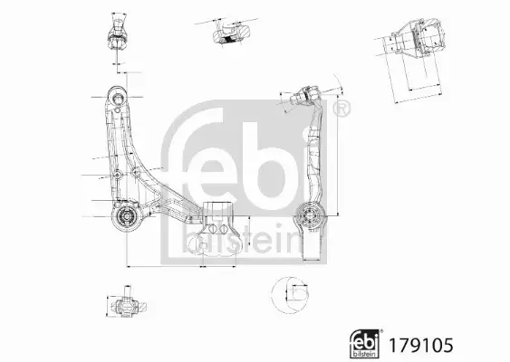 FEBI WAHACZE PRZÓD KPL FORD MONDEO V MK5 