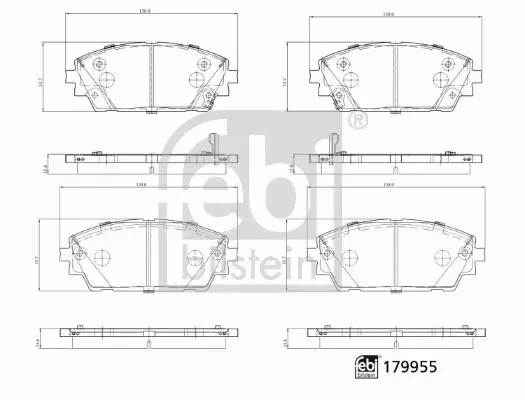 FEBI BILSTEIN KLOCKI HAMULCOWE 179955 