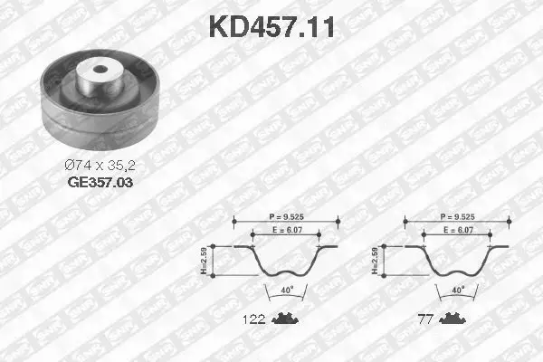 SNR ZESTAW PASKA ROZRZĄDU  KD457.11 