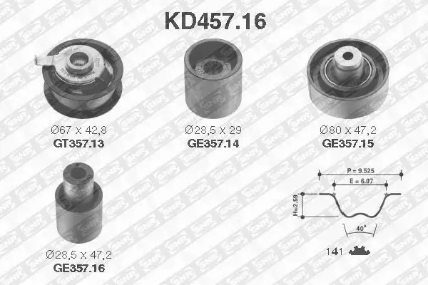 SNR ZESTAW ROZRZĄDU KD457.16 