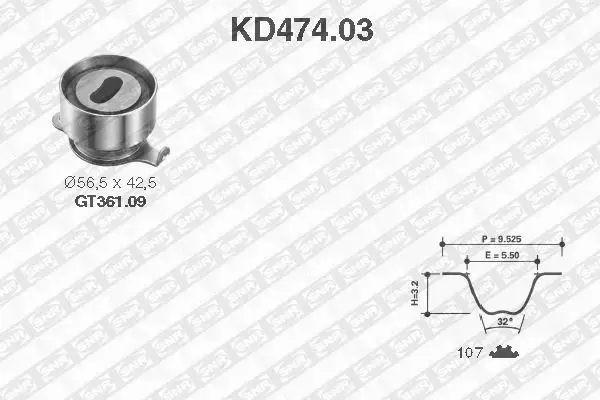 SNR ZESTAW PASKA ROZRZĄDU  KD474.03 