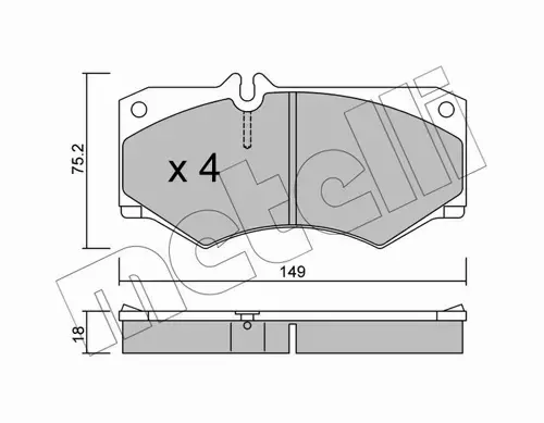 METELLI KLOCKI HAMULCOWE 22-0014-0 