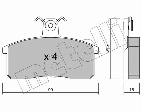 METELLI KLOCKI HAMULCOWE 22-0026-0 