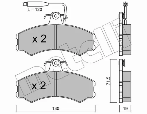 METELLI KLOCKI HAMULCOWE 22-0031-0 