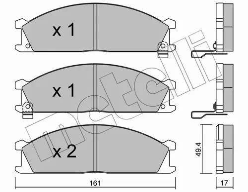 METELLI KLOCKI HAMULCOWE 22-0107-1 