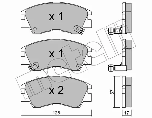 METELLI KLOCKI HAMULCOWE 22-0115-0 