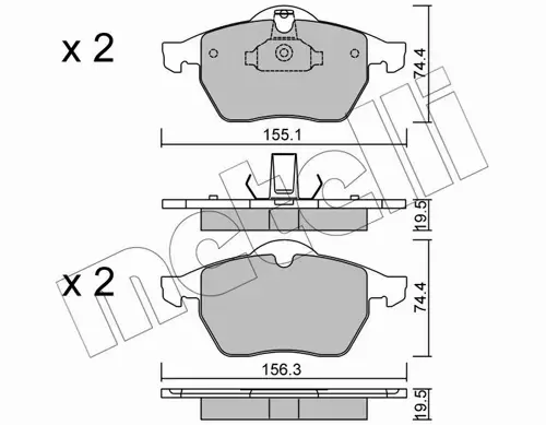 METELLI KLOCKI HAMULCOWE 22-0118-0 