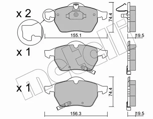 METELLI KLOCKI HAMULCOWE 22-0118-1 