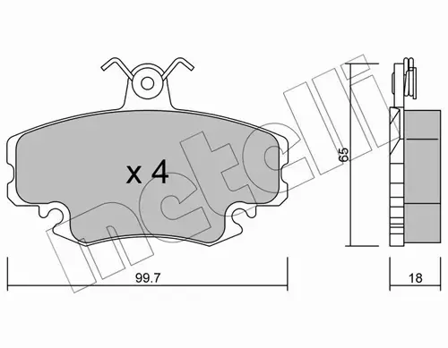 METELLI KLOCKI HAMULCOWE 22-0120-0 