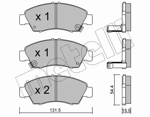 METELLI KLOCKI HAMULCOWE 22-0138-0 