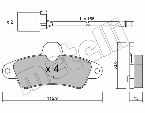 METELLI KLOCKI HAMULCOWE 22-0143-0K 