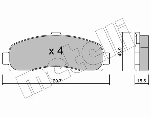 METELLI KLOCKI HAMULCOWE 22-0145-0 