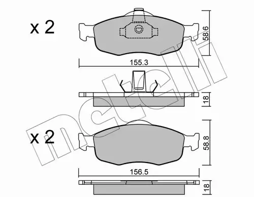 METELLI KLOCKI HAMULCOWE 22-0146-0 