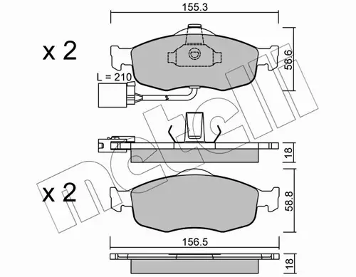 METELLI KLOCKI HAMULCOWE 22-0146-1 