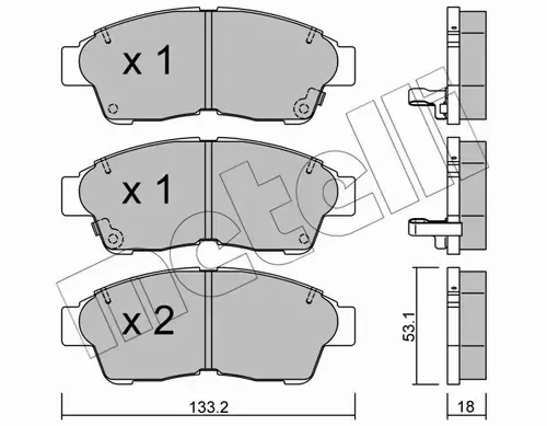 METELLI KLOCKI HAMULCOWE 22-0149-0 