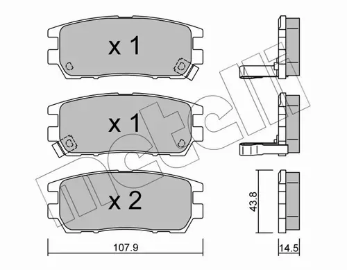 METELLI KLOCKI HAMULCOWE 22-0151-0 