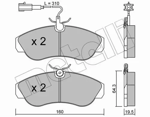 METELLI KLOCKI HAMULCOWE 22-0155-1 