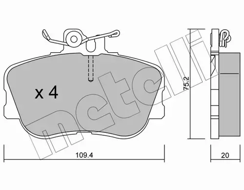 METELLI KLOCKI HAMULCOWE 22-0158-0 