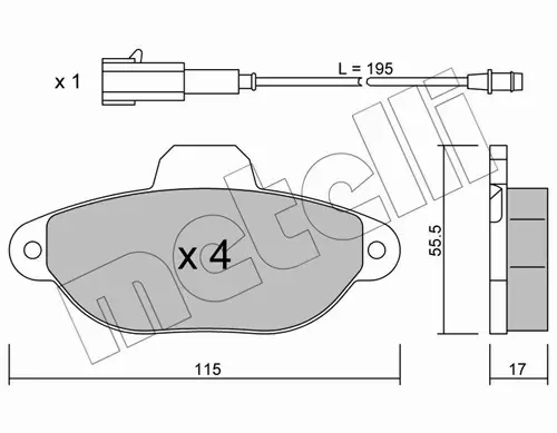 METELLI KLOCKI HAMULCOWE 22-0159-2 