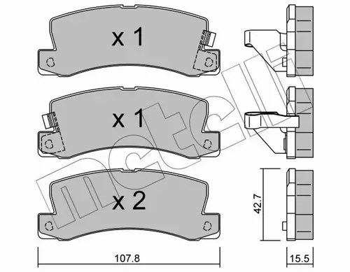 METELLI KLOCKI HAMULCOWE 22-0161-0 