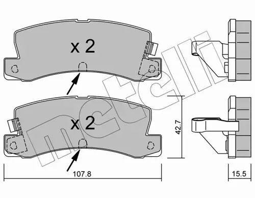 METELLI KLOCKI HAMULCOWE 22-0161-2 