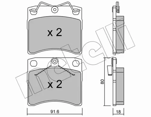 METELLI KLOCKI HAMULCOWE 22-0163-1 