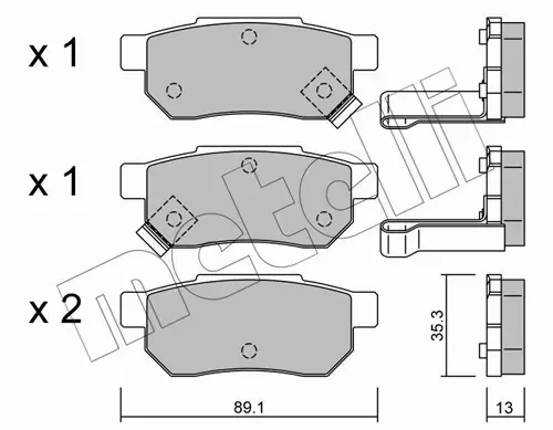 METELLI KLOCKI HAMULCOWE 22-0170-1 