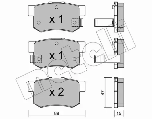 METELLI KLOCKI HAMULCOWE 22-0173-0 