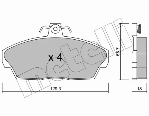 METELLI KLOCKI HAMULCOWE 22-0174-1 