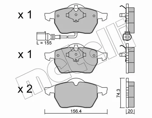 METELLI KLOCKI HAMULCOWE 22-0181-4 