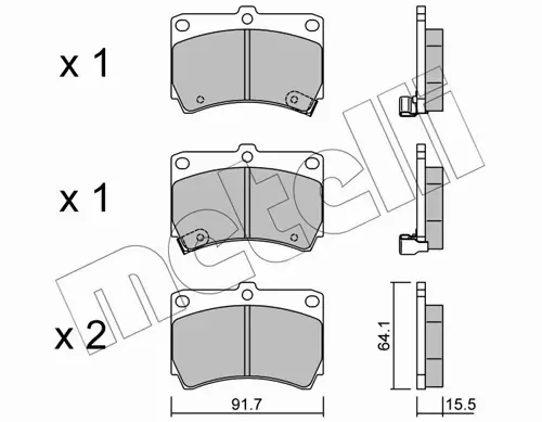 METELLI KLOCKI HAMULCOWE 22-0196-0 