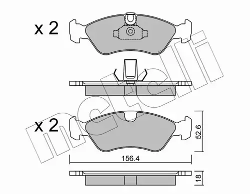 METELLI KLOCKI HAMULCOWE 22-0208-0 