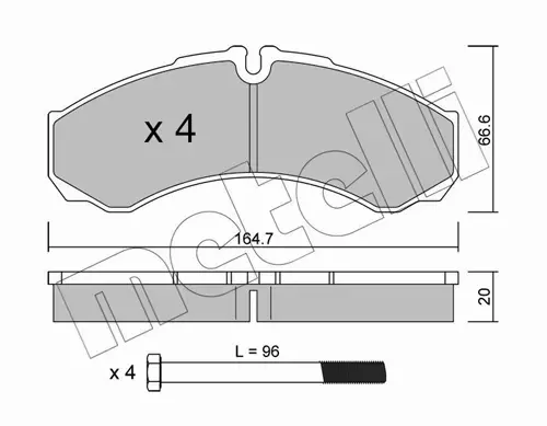 METELLI KLOCKI HAMULCOWE 22-0212-0 