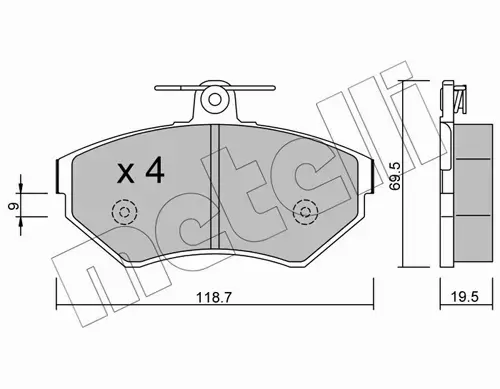 METELLI KLOCKI HAMULCOWE 22-0215-0 