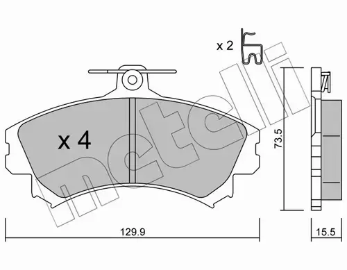 METELLI KLOCKI HAMULCOWE 22-0216-0 