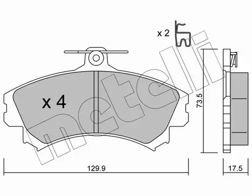 METELLI KLOCKI HAMULCOWE 22-0216-1 