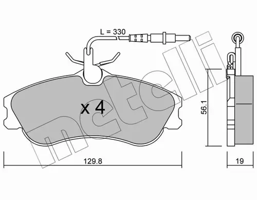 METELLI KLOCKI HAMULCOWE 22-0217-0 