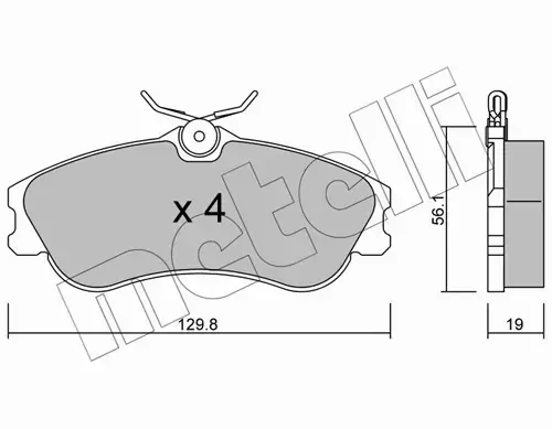 METELLI KLOCKI HAMULCOWE 22-0217-1 