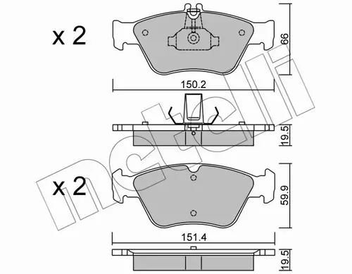 METELLI KLOCKI HAMULCOWE 22-0219-0 