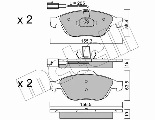 METELLI KLOCKI HAMULCOWE 22-0220-0 