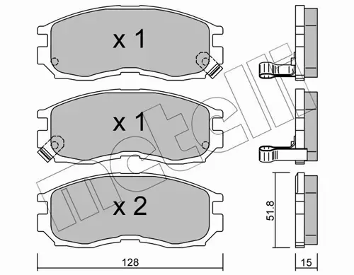 METELLI KLOCKI HAMULCOWE 22-0224-0 